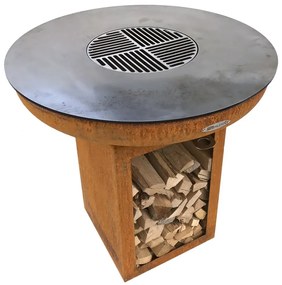 Brązowy grill zewnętrzny na węgiel Remundi Carus S, ø 62 cm