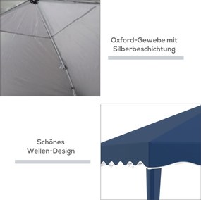 Outsunny namiot ogrodowy 3x3 m niebieski składany z regulacją wysokości UV ochrona Aosom PL