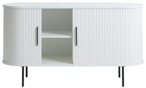 Biała komoda z drzwiami przesuwnymi 120x76x45 cm Nola – Unique Furniture