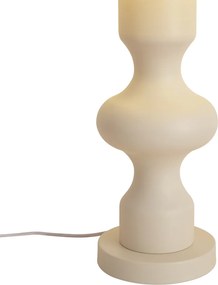 Lampa stołowa retro beżowa z abażurem z tkaniny - Captain