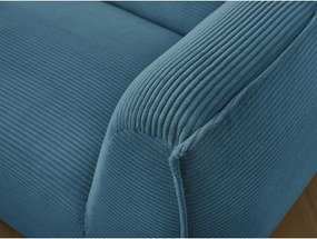Niebieska sztruksowa sofa 242 cm Giorgia – Bobochic Paris