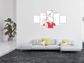 Obraz - Różowa abstrakcja kwiatowa N⁰2 (125x70 cm)