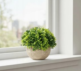 Sztuczna Trawka W Okrągłej Doniczce 12 Cm Zielona Dekoracja Do Domu Biura