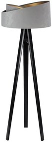 Szaro-czarna nowoczesna lampa stojąca trójnóg - 4X S025 K6-C39
