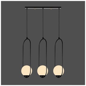 Czarna lampa wisząca Squid Lighting Arch, wys. 146 cm