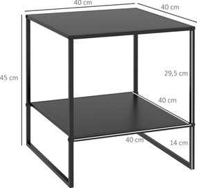 HOMCOM Stolik pomocniczy z półką