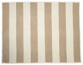 Beżowo-kremowy koc z mieszanki wełny 140x180 cm Bob Mud Vanilla – Pappelina
