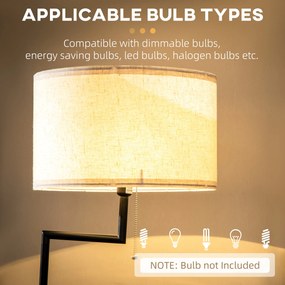 HOMCOM Lampa podłogowa z półką i portem USB elegancka biała oświetlenie do salonu 40x40x168 cm | Aosom PL