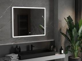 Mexen Navia lustro łazienkowe podświetlane 100 x 80 cm, LED 6000K, antypara - 9803-100-080-611-00