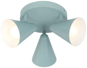 Niebieska lampa sufitowa z metalowym kloszem 34x34 cm Amor – Candellux Lighting