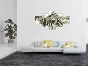 Obraz - Żyrafy, vintage (125x70 cm)