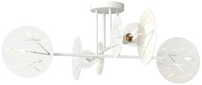 Biała loftowa lampa sufitowa 6X D154 D6-M59