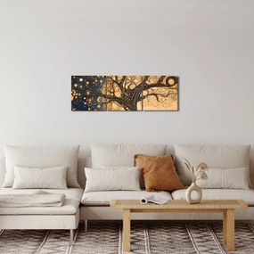 Obraz – Surrealistyczne drzewo (z zegarem) (90x30 cm)