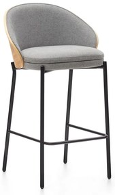 Szaro-naturalny hoker (wysokość siedziska 65 cm) Eamy – Kave Home