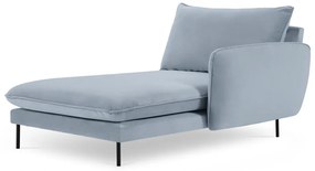 Jasnoniebieski aksamitny szezlong (prawostronny) Vienna – Cosmopolitan Design