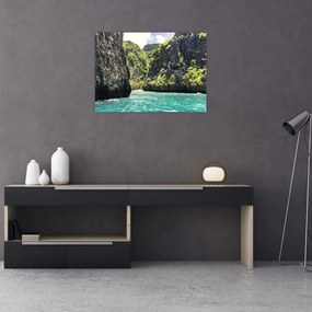 Obraz na szkle - górska rzeka (70x50 cm)