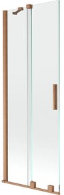 Mexen Velar parawan nawannowy 2-skrzydłowy rozsuwany 70 x 150 cm, transparent, miedź szczotkowana - 896-070-000-01-65