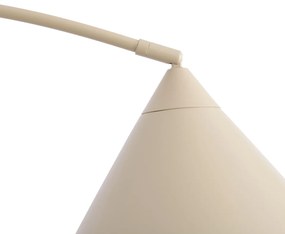 Lampa podłogowa w stylu Retro beżowa z białym wnętrzem - Triangolo Retro Oswietlenie wewnetrzne