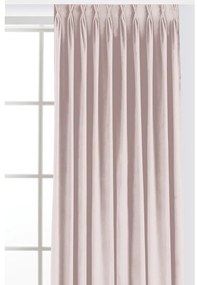 Jasnoróżowa aksamitna zasłona częściowo zaciemniająca (dimout) 530x300 cm Velto – Filumi