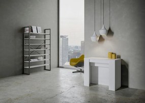 Konsola rozkładana 90x48/296 cm Venus Frassino biała wewnętrzne przedłużenia