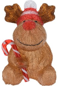 Świąteczna dekoracja LED Candy reindeer, 24 cm