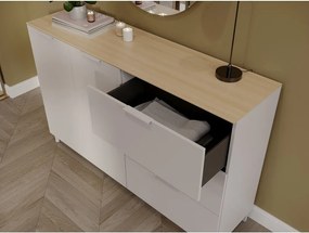 Kremowa komoda z matowym wykończeniem 151x98x40 cm Savoca – Germania