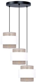 Potrójna beżowa lampa abażurowa boho - A520 Z1-K41
