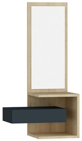 Półka ścienna z lustrem Stella Oak and Anthracite