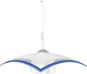 Biało-niebieska kuchenna lampa wisząca S6-P49