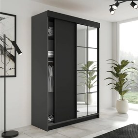 Szafa Przesuwna LAMARO 138 Grafiti/Czarny