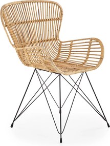 Rattanowe krzesło na stalowych nogach K335