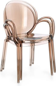 Jasnobrązowe plastikowe krzesło ogrodowe Camilla – Bizzotto