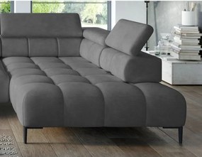 Narożnik PLAZA XL Lewostronny Elektryczna regulacja Tkanina SOLAR 96 WERSAL