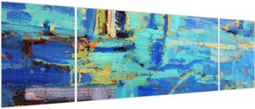 Obraz - Abstrakcyjny obraz olejny (170x50 cm)