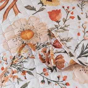 Narzuta na łóżko FLORAL RIBBON, kremowy Rozmiar: 170 x 210 cm