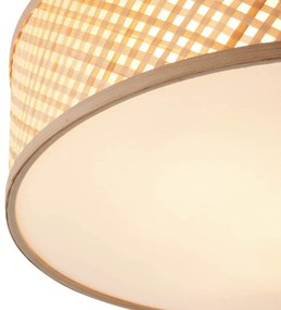 Orientalna bambusowa lampa sufitowa naturalna 40cm - TremmoKolonialny Oswietlenie wewnetrzne