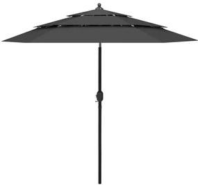 Antracytowy parasol ogrodowy - Asar