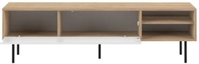 Biała szafka pod TV w dekorze dębu 165x40 cm Ampère – TemaHome