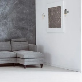 Srebrny kinkiet z kryształkami w stylu glamour - N61-Kavis