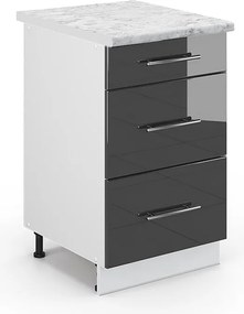 Szafka dolna do kuchni antracyt wysoki połysk 50x60x82 fame-line