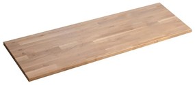 Blat łazienkowy z litego drewna dębowego w naturalnym kolorze 120x50 cm Woody – Sapho