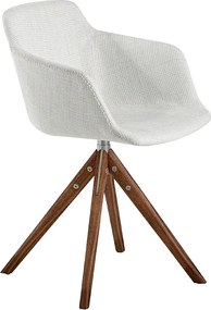 Krzesło obrotowe z beżowej tkaniny 4059 ANGEL CERDA