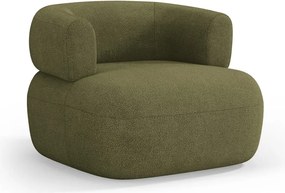 Zielony fotel z materiału bouclé Jenny – Micadoni Home