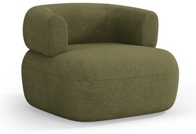 Zielony fotel z materiału bouclé Jenny – Micadoni Home