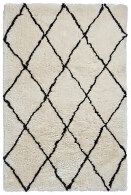 Kremowy dywan z czarnymi detalami Think Rugs Morocco, 120x170 cm