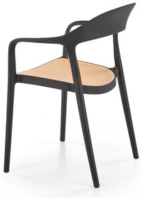 K530 krzesło czarne, nowoczesne, skandynawskie, polipropylen, ergonomiczne