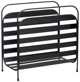 Czarny metalowy gazetnik Hübsch Carry