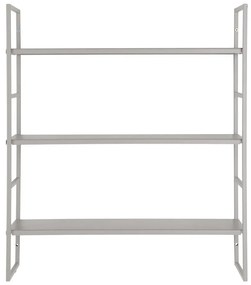 Jasnoszara wielopoziomowa metalowa półka 48 cm Beja – House Nordic