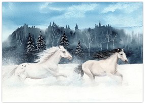 Obraz malowanych koni (70x50 cm)