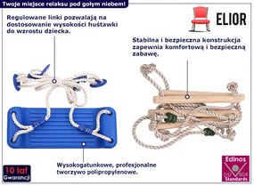Niebieska huśtawka i drabinka sznurkowa - Aferix